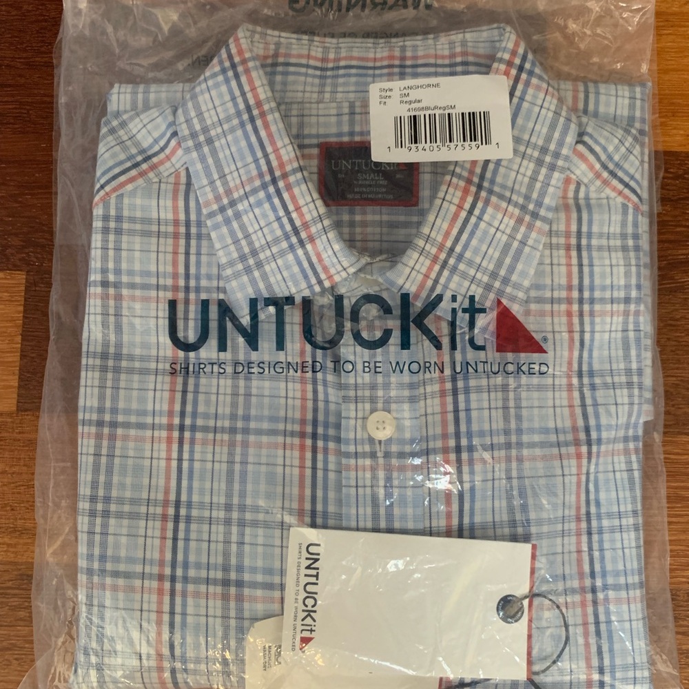 UNTUCKIT SHIRT SIZE SMALL TRADITIONAL FIT NWT